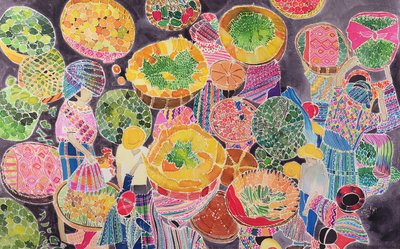 Baskets at Market by Hilary Simon